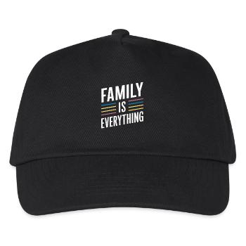 Family Is Everything – Colorful and Important - Kids’ Baseball Cap - black - Front