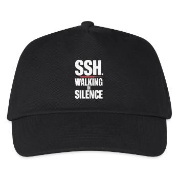 SSH. Gehe in Stille für innere Ruhe - Kinder Basecap - Schwarz - Vorne