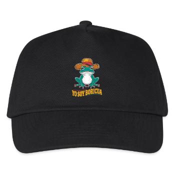 Yo Soy Boricua Puerto Rican Frog With Hat - Kids’ Baseball Cap - black - Front