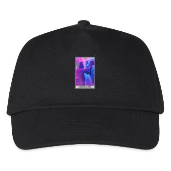 Tarotkarten Tarotkarte Strength Kraft - Kinder Basecap - Schwarz - Vorne