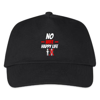 Pas de femme Vie heureuse Drôle de dicton - Casquette de baseball Enfant - noir - Devant