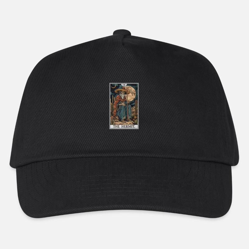 Tarotkarten Tarotkarte The Hermit Der Eremit - Kinder Basecap - Schwarz