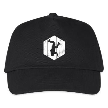Breakdancer Zeichnung - Kinder Basecap - Schwarz - Vorne