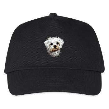 Malteser Kleiner Maltese Hund Liebe Süße Malteser - Kinder Basecap - Schwarz - Vorne