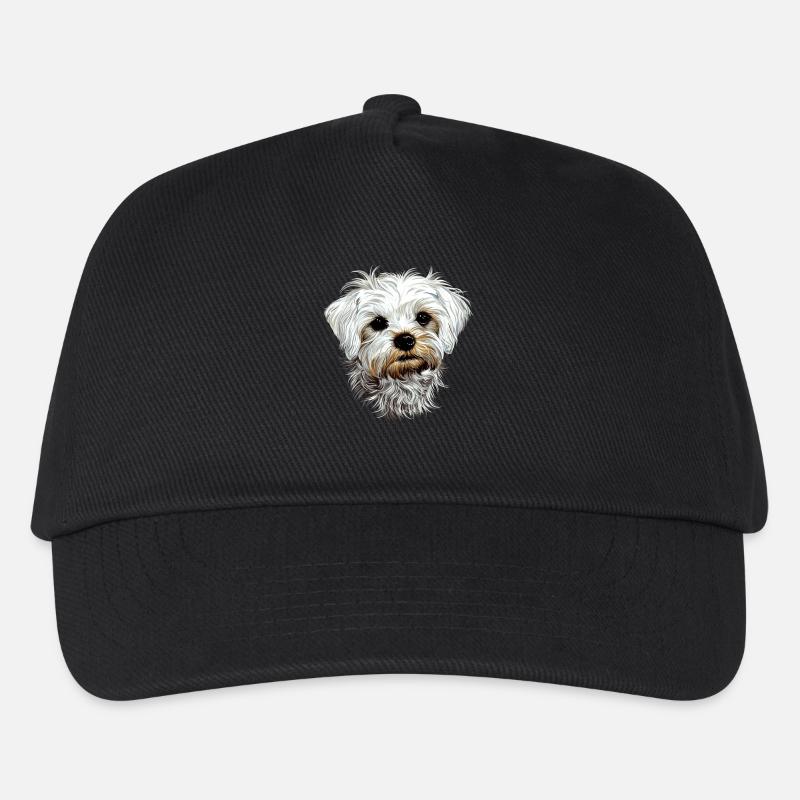 Malteser Kleiner Maltese Hund Liebe Süße Malteser - Kinder Basecap - Schwarz