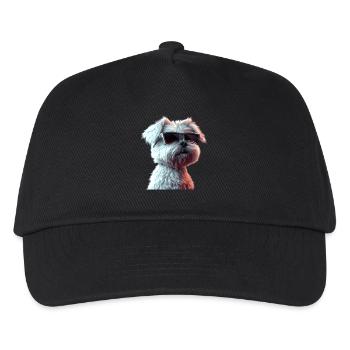 Malteser Kleiner Maltese Hund Liebe Süße Malteser - Kinder Basecap - Schwarz - Vorne