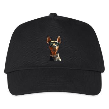 Dobermann Hunde Motiv Wachhund Stolze Dobermänner - Kinder Basecap - Schwarz - Vorne
