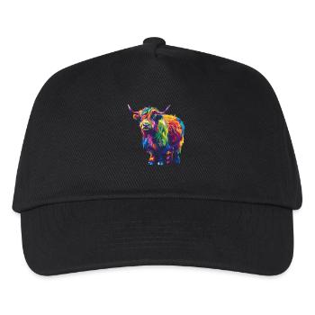 Yak Rainbow Colorful Blaze Yak - Kids’ Baseball Cap - black - Front