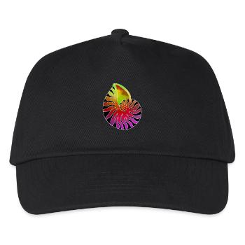 Muschel lila gruen schwarz - Kinder Basecap - Schwarz - Vorne