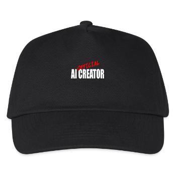 Offizielles AI Creator Grafikdesign - Kinder Basecap - Schwarz - Vorne