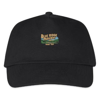 Blue Ridge Parkway Road Trip Abenteuer - Kinder Basecap - Schwarz - Vorne