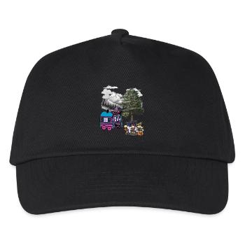 Sorcière Sorcières Halloween Construction Trailer - Casquette de baseball Enfant - noir - Devant