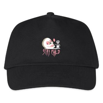Girlish, rester enfantin - Casquette de baseball Enfant - noir - Devant