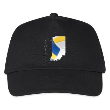 Real Volleyball in Indiana State Map IN - Kids’ Baseball Cap - black - Front