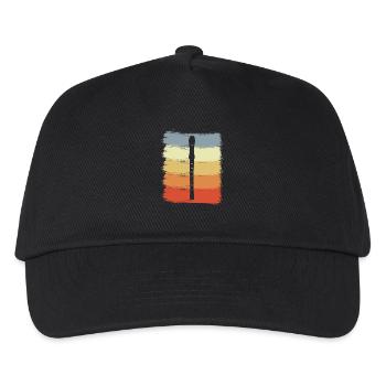 Vintage Flöte - Kinder Basecap - Schwarz - Vorne