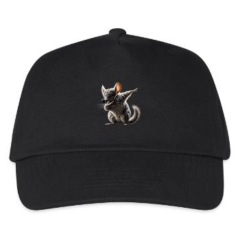 Dabbing Chinchilla Tier Tierliebhaber Cool Dab - Kinder Basecap - Schwarz - Vorne