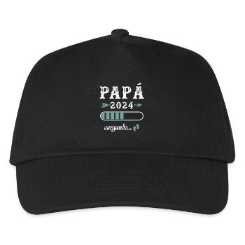 Dad 2024 Loading Gift Future Father - Kids’ Baseball Cap - black - Front