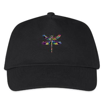 Libellule Libellule Ailes Colorées Libellules Mignonnes - Casquette de baseball Enfant - noir - Devant