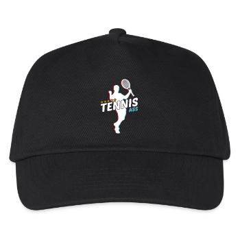 Tennis - Kinder Basecap - Schwarz - Vorne