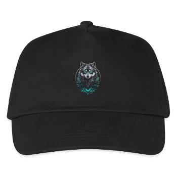 Forest Arctic Wolf - Kids’ Baseball Cap - black - Front