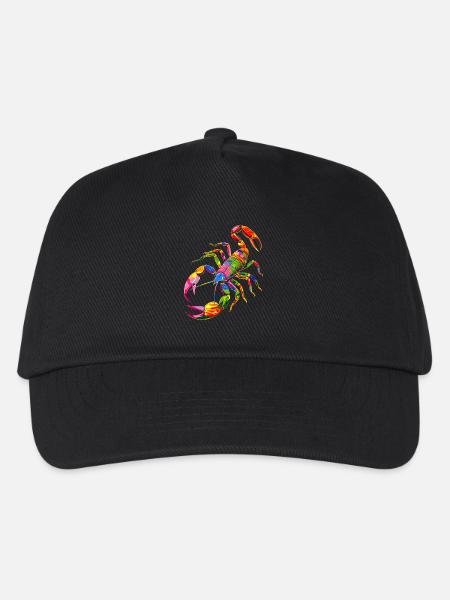 Skorpion Spinnentiere Scorpion Lustige Skorpione - Kinder Basecap - Schwarz