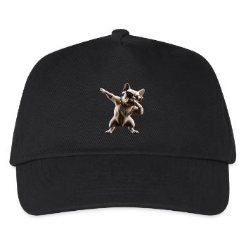 Funny Dabbing Dogs Animal Lover Dab Bulldog - Kids’ Baseball Cap - black - Front