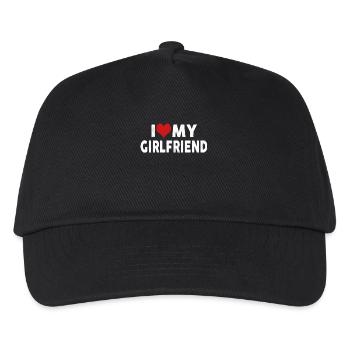 Vintage I Love My Girlfriend Gf I Heart - Kids’ Baseball Cap - black - Front