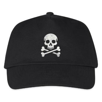 Skull Crossbones Skeleton Pirate - Kids’ Baseball Cap - black - Front