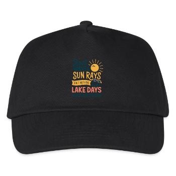 Boat waves, sunbeams, sea days, summer, - Kids’ Baseball Cap - black - Front