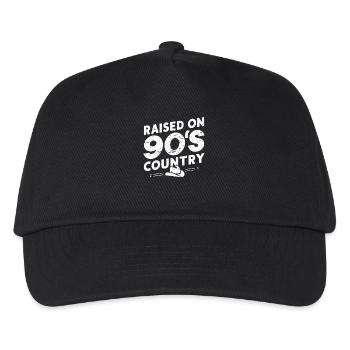 Grew up with 90s country music - Kids’ Baseball Cap - black - Front