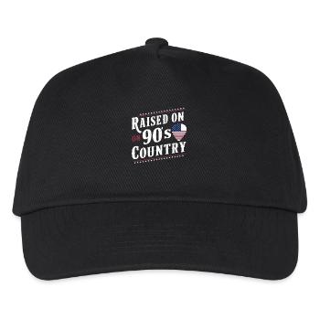 Grew up with 90s country music - Kids’ Baseball Cap - black - Front