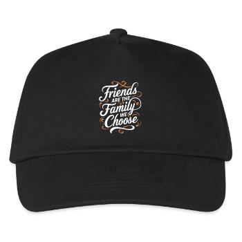 Freunde Sind Die Familie, Die Wir Wählen - Kinder Basecap - Schwarz - Vorne