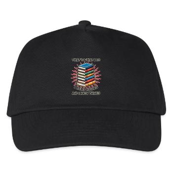 That's what I do I read books - Kids’ Baseball Cap - black - Front