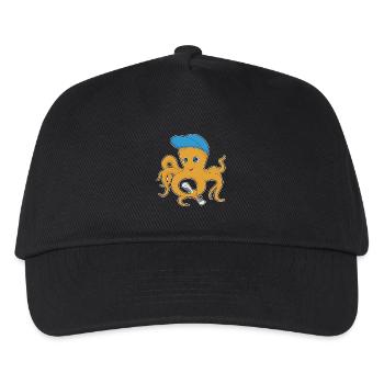 Octopus Newspaper - Kids’ Baseball Cap - black - Front