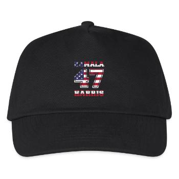 Kamala Harris 47. Präsidentin der USA - Kinder Basecap - Schwarz - Vorne