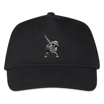 Funny Dabbing Sea Turtle Animal Lover - Kids’ Baseball Cap - black - Front