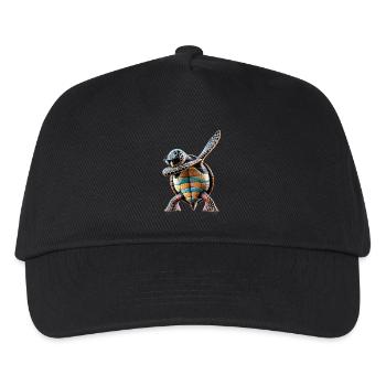 Drôle Dabbing Tortue de mer Amoureux des animaux - Casquette de baseball Enfant - noir - Devant