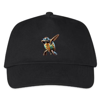 Drôle Dabbing Tortue de mer Amoureux des animaux - Casquette de baseball Enfant - noir - Devant