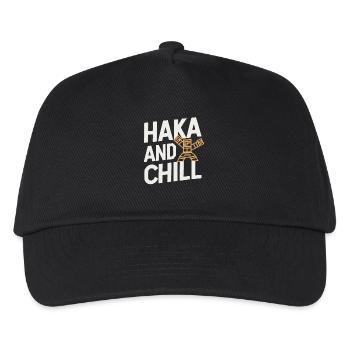Haka And Chill New Zealand Souvenir - Kinder Basecap - Schwarz - Vorne