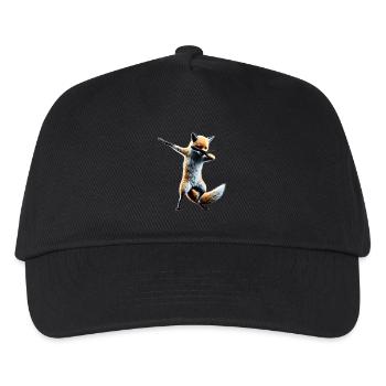 Lustiger Dabbing Fuchs Dance Tierliebhaber Dab - Kinder Basecap - Schwarz - Vorne