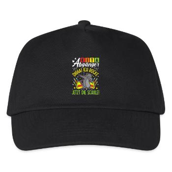 Kita Abgänger DIGGA ich rocke jetzt die Schule - Kinder Basecap - Schwarz - Vorne