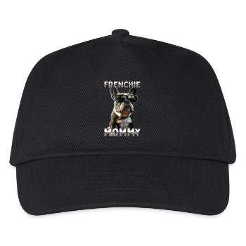 Frenchie Mommy Mama Muttertag Französische Dogge - Kinder Basecap - Schwarz - Vorne