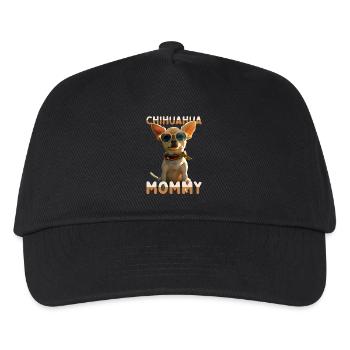Chihuahua Mommy Mama Mutter Muttertag Chihuahuas - Kinder Basecap - Schwarz - Vorne