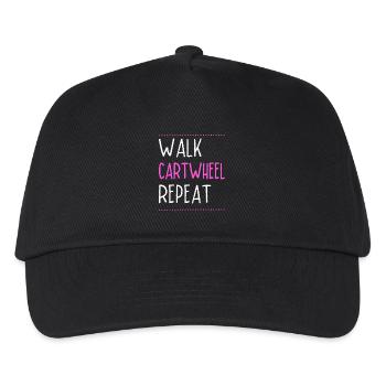 Cartwheeling Acrobat Walk Cartwheel Repeat - Kinder Basecap - Schwarz - Vorne