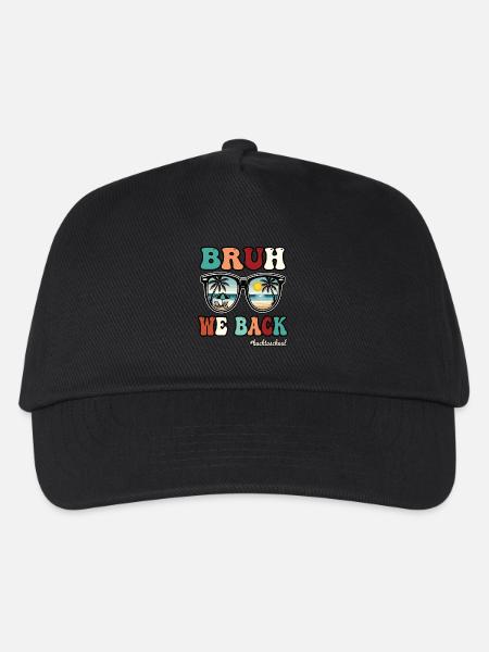 Bruh we Back BackToSchool Urlaub - Kinder Basecap - Schwarz