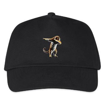 Funny Dabbing Tiger Wildlife Animal Lover - Kids’ Baseball Cap - black - Front