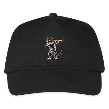 Funny Dabbing Tiger Wildlife Animal Lover - Kids’ Baseball Cap - black - Front