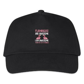 Flamingos sind großartig Ich bin großartig Lustige Vogelliebe - Kinder Basecap - Schwarz - Vorne