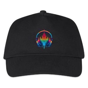 Vibrant Sound Headphone rainbow - Kids’ Baseball Cap - black - Front