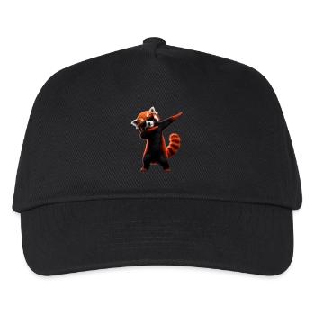 Fun Dabbing Red Panda Animal Lover Safari - Kids’ Baseball Cap - black - Front